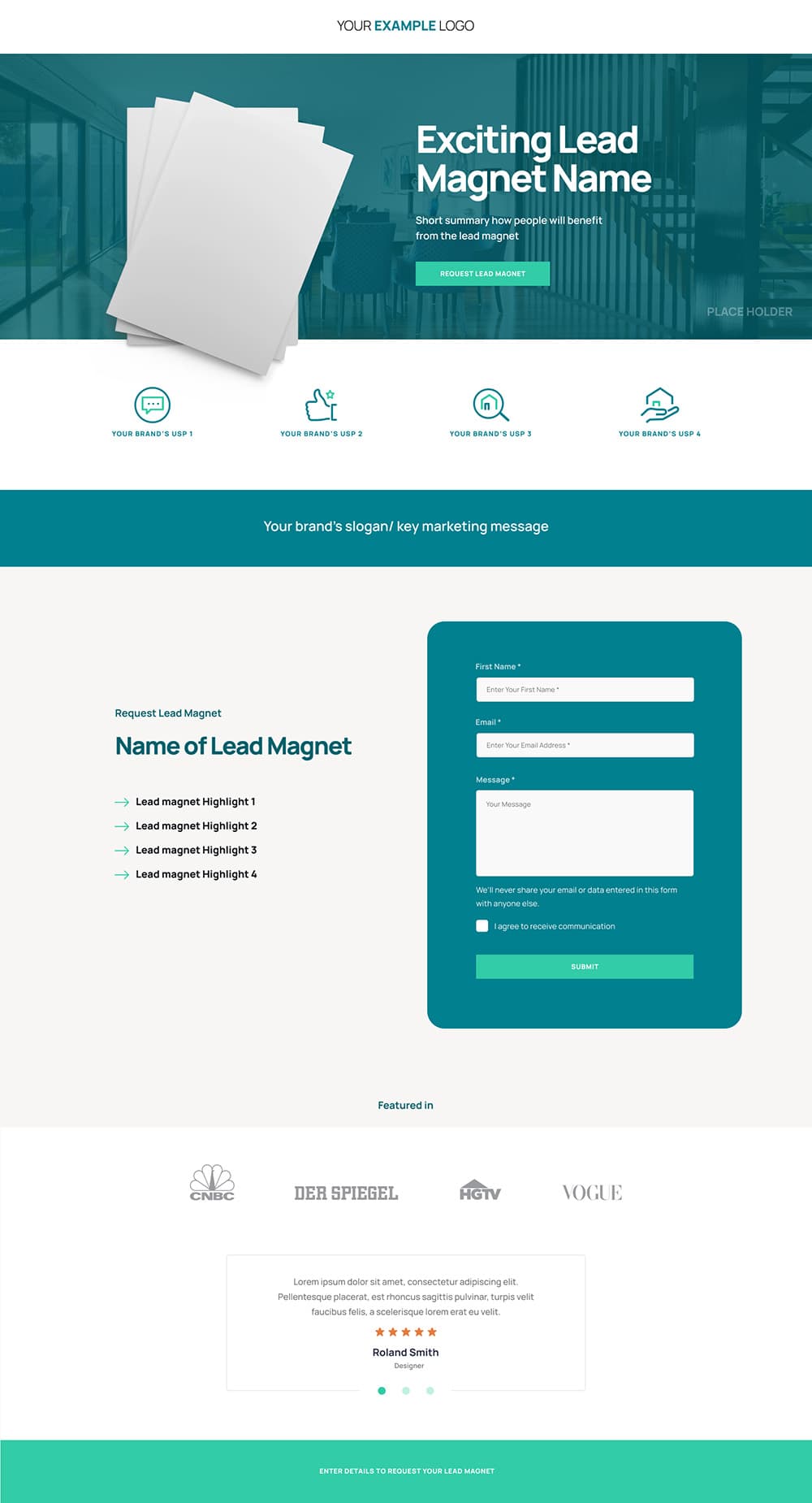 Free Lead Magnet Template